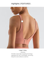 Shockproof Push Up Fitness Sports Bra