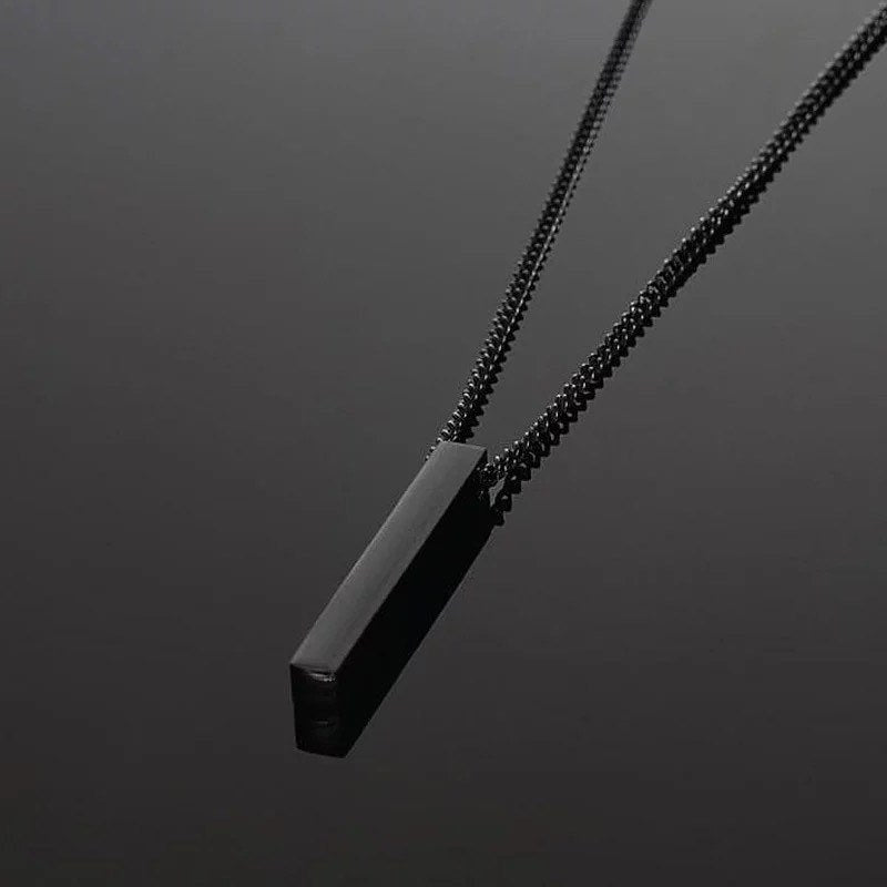 Simple Rectangle Pendant Necklace