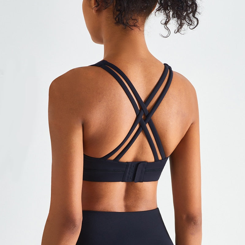 Shockproof Push Up Fitness Sports Bra