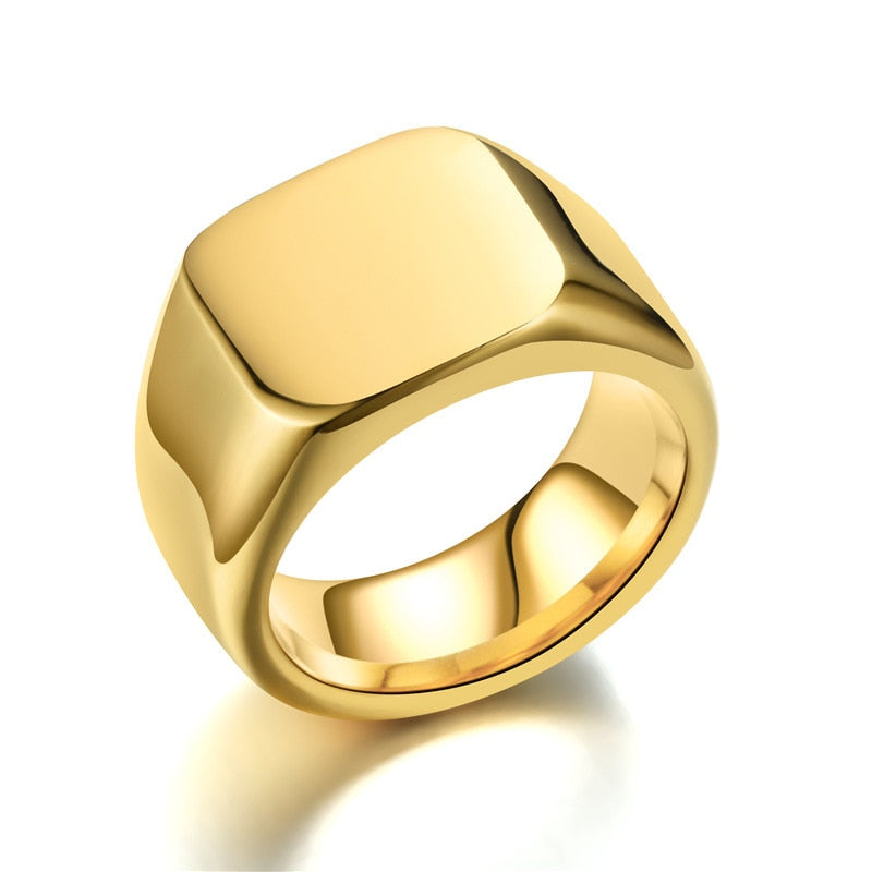 Simple Wide Panel Ring