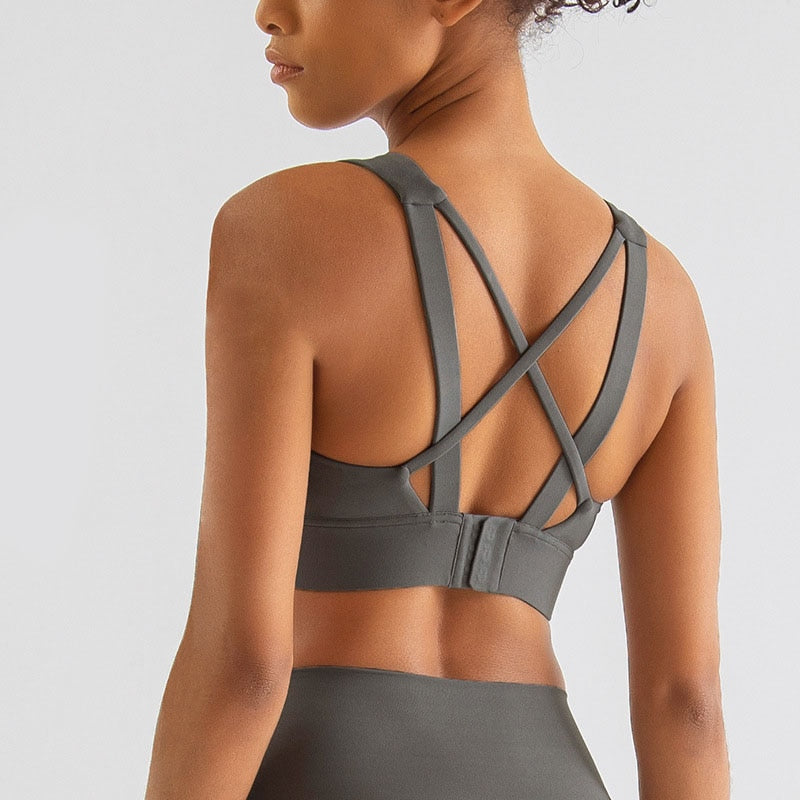 Shockproof Push Up Fitness Sports Bra