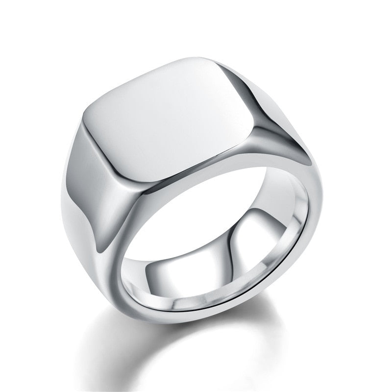 Simple Wide Panel Ring