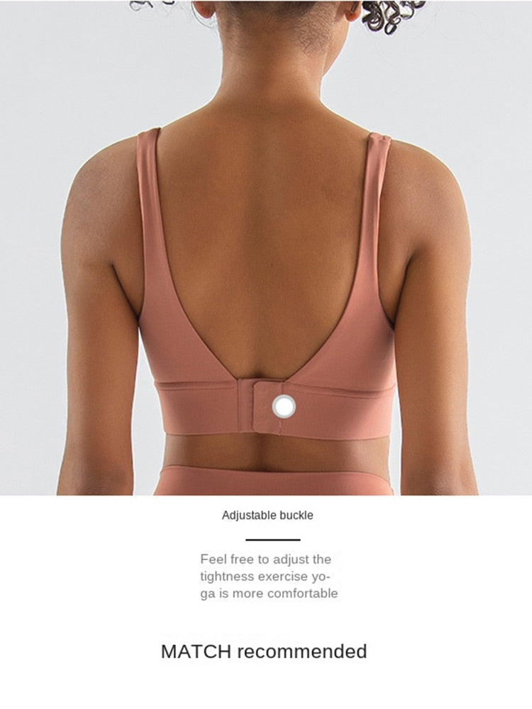 Shockproof Push Up Fitness Sports Bra