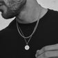 Layered Necklaces With Compass Pendant