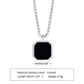 Layered Necklaces With Geometric Natural Stone Square Pendant