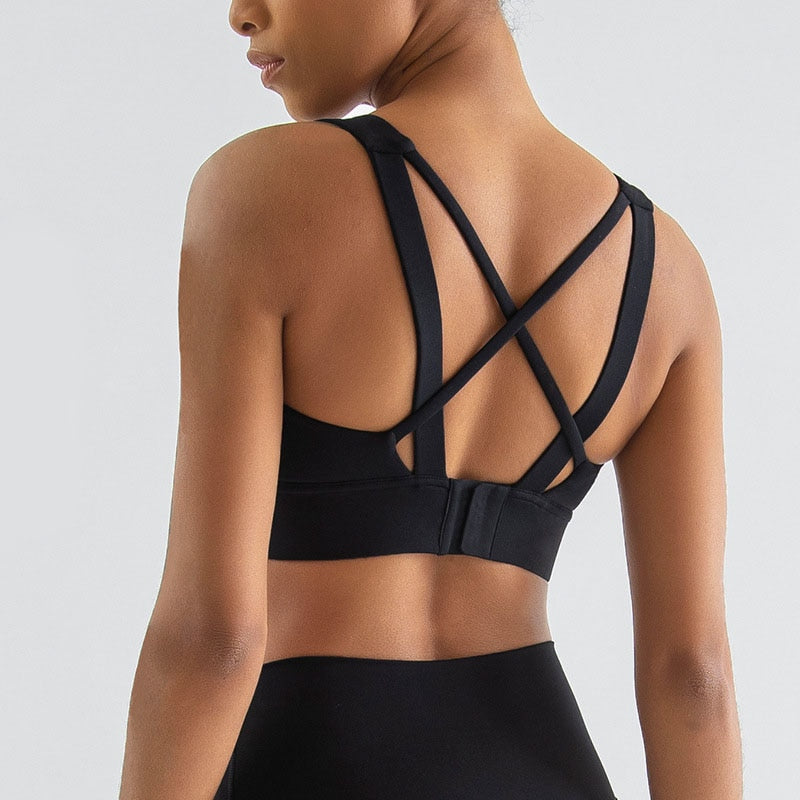 Shockproof Push Up Fitness Sports Bra
