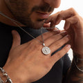 Layered Necklaces With Compass Pendant