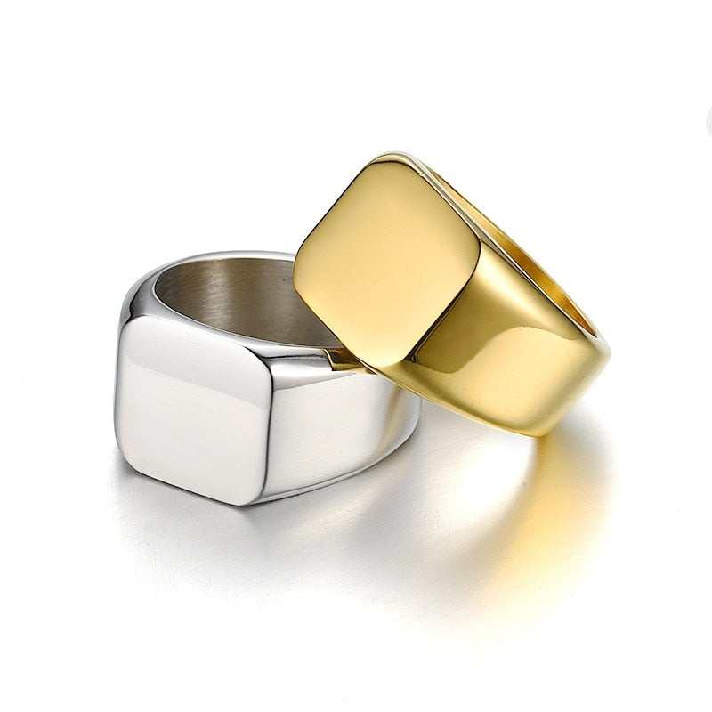 Simple Wide Panel Ring