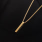 Simple Rectangle Pendant Necklace
