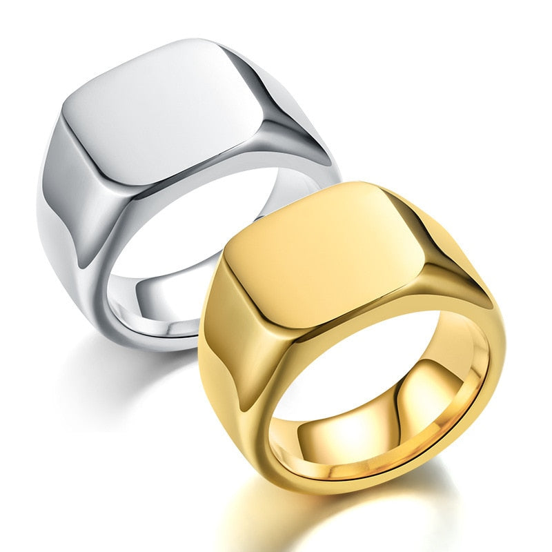 Simple Wide Panel Ring