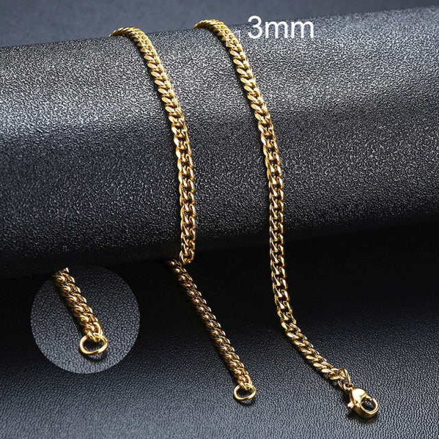 4mm Cuban Link Necklace