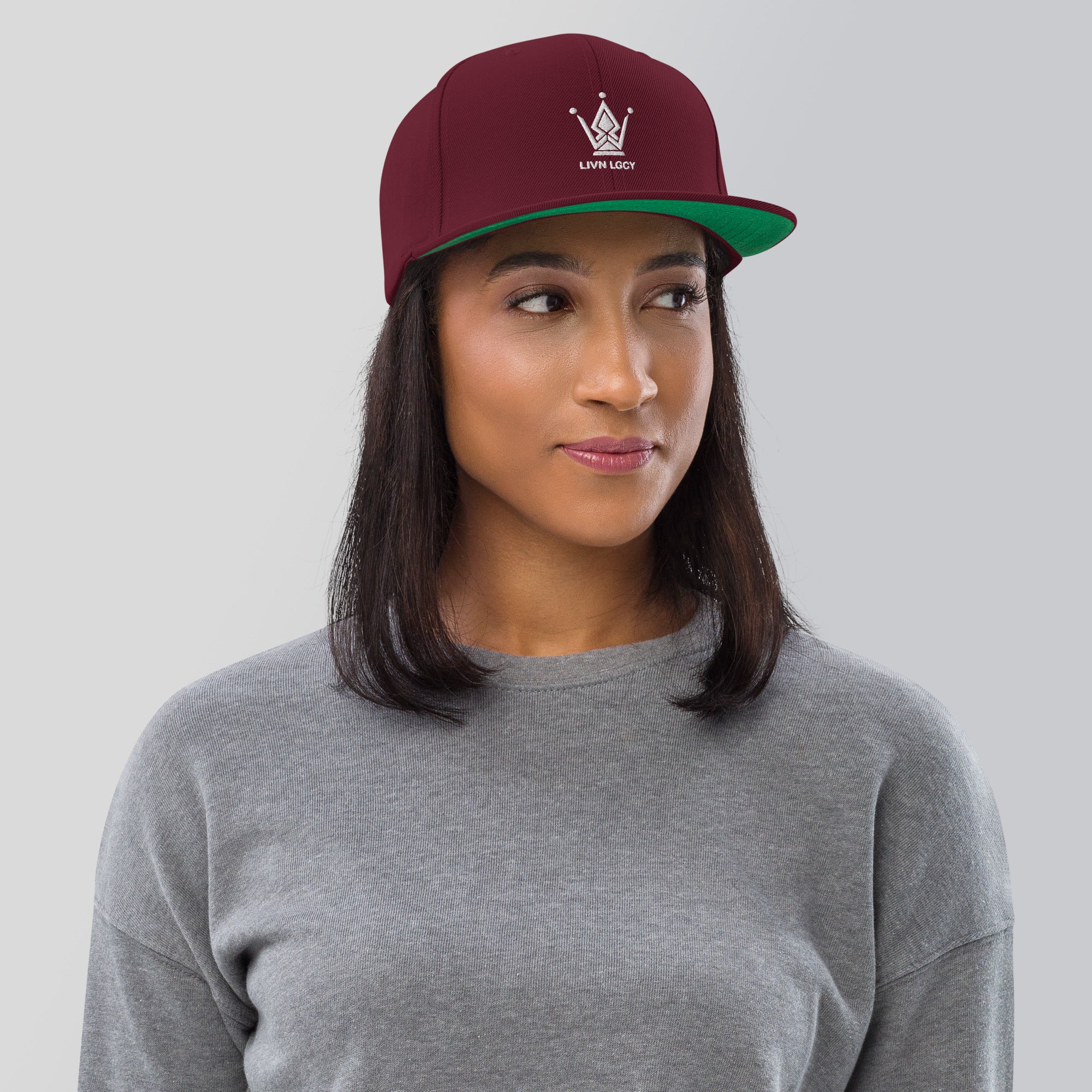 Oxblood Emblem Snapback Hat