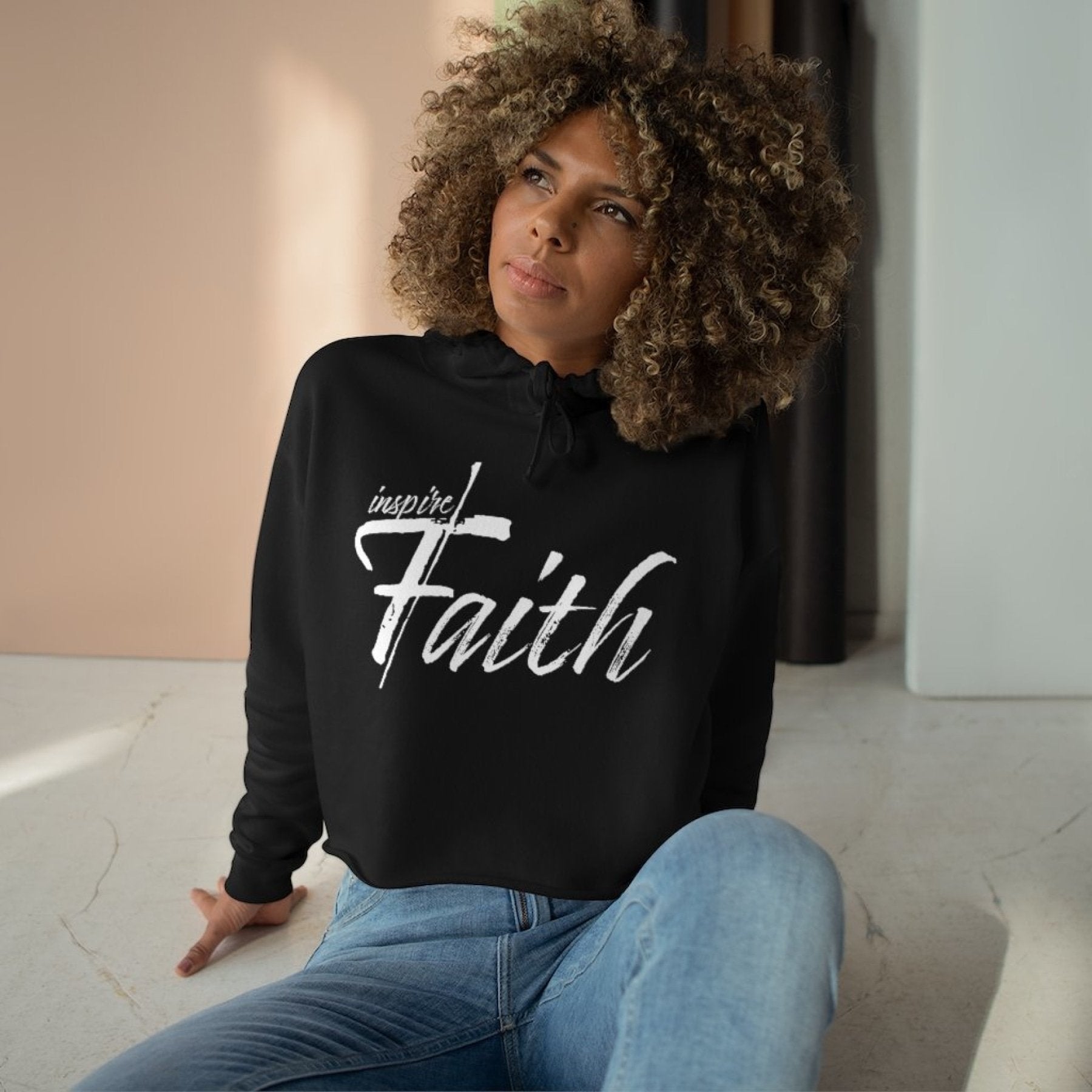 Crop Top Hoodie - Inspire Faith