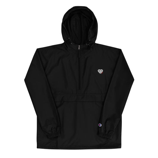 Embroidered Diamond life Packable Jacket