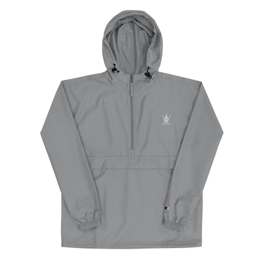 Embroidered Marble Grey Emblem Champion Packable Jacket