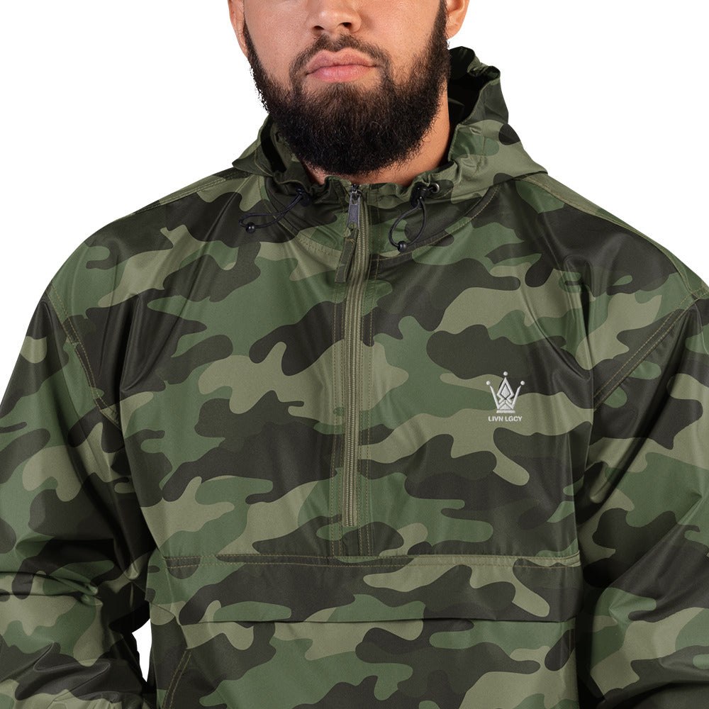 Embroidered Camouflaged Emblem Champion Packable Jacket