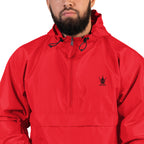 Embroidered Gradient Ruby Red Emblem Champion Packable Jacket
