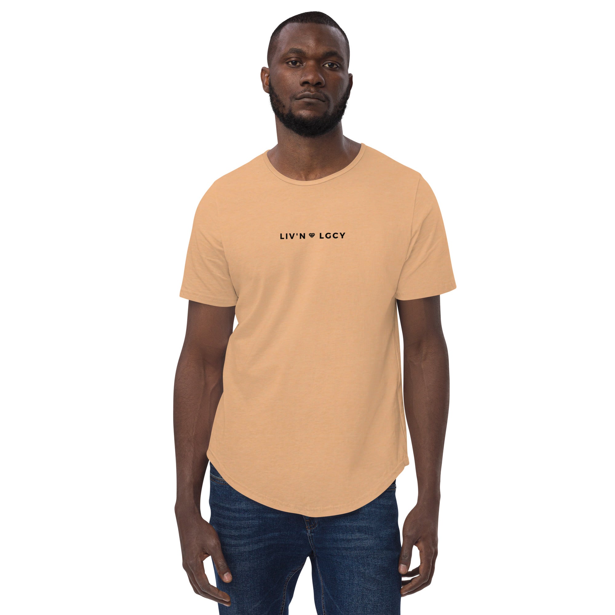 Peach Liv'n Legacy  Curved Hem T-Shirt