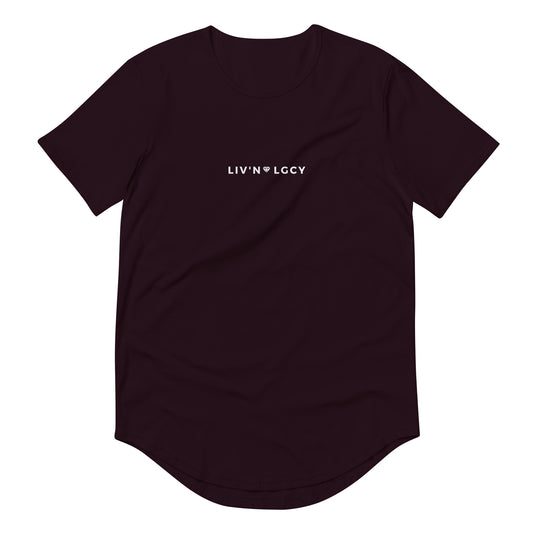 Oxblood Black Liv'n Legacy Curved Hem Tee