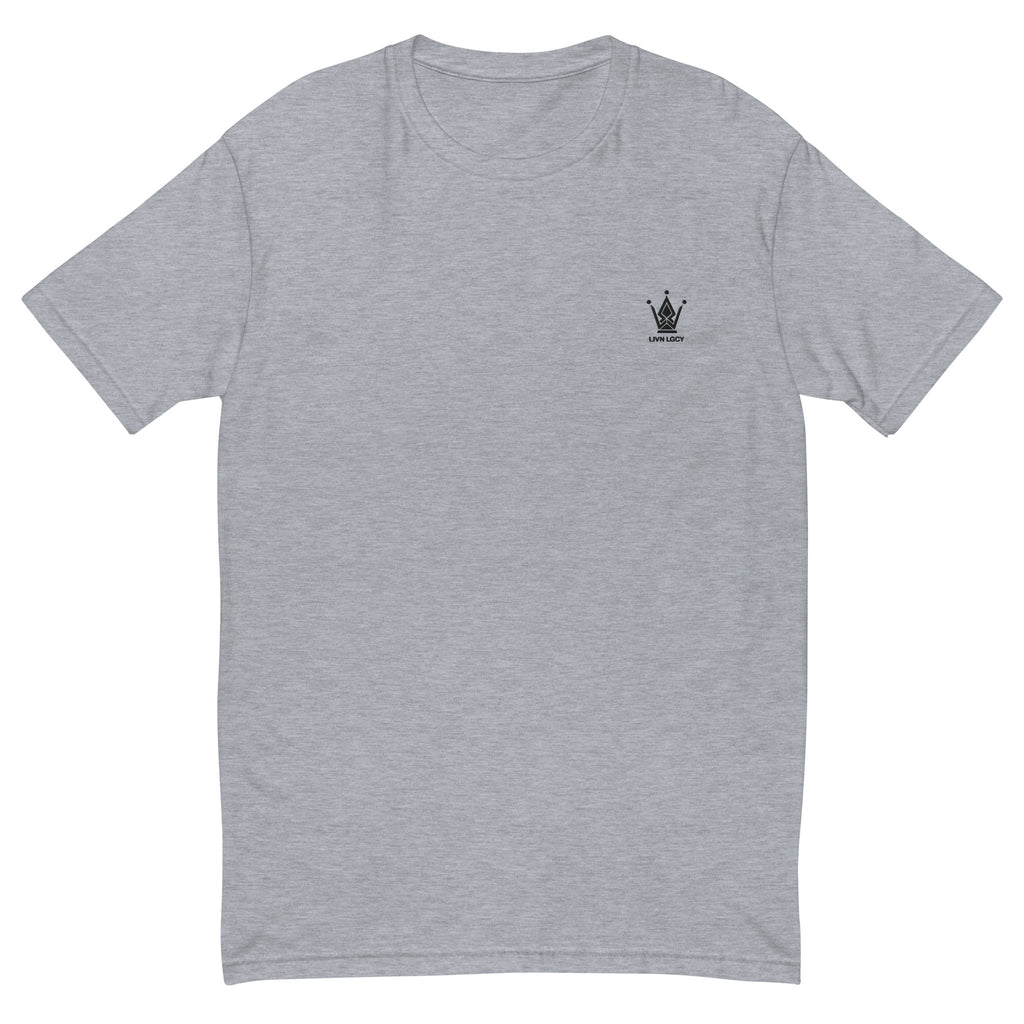 Marble Grey Fitted Emblem Tee