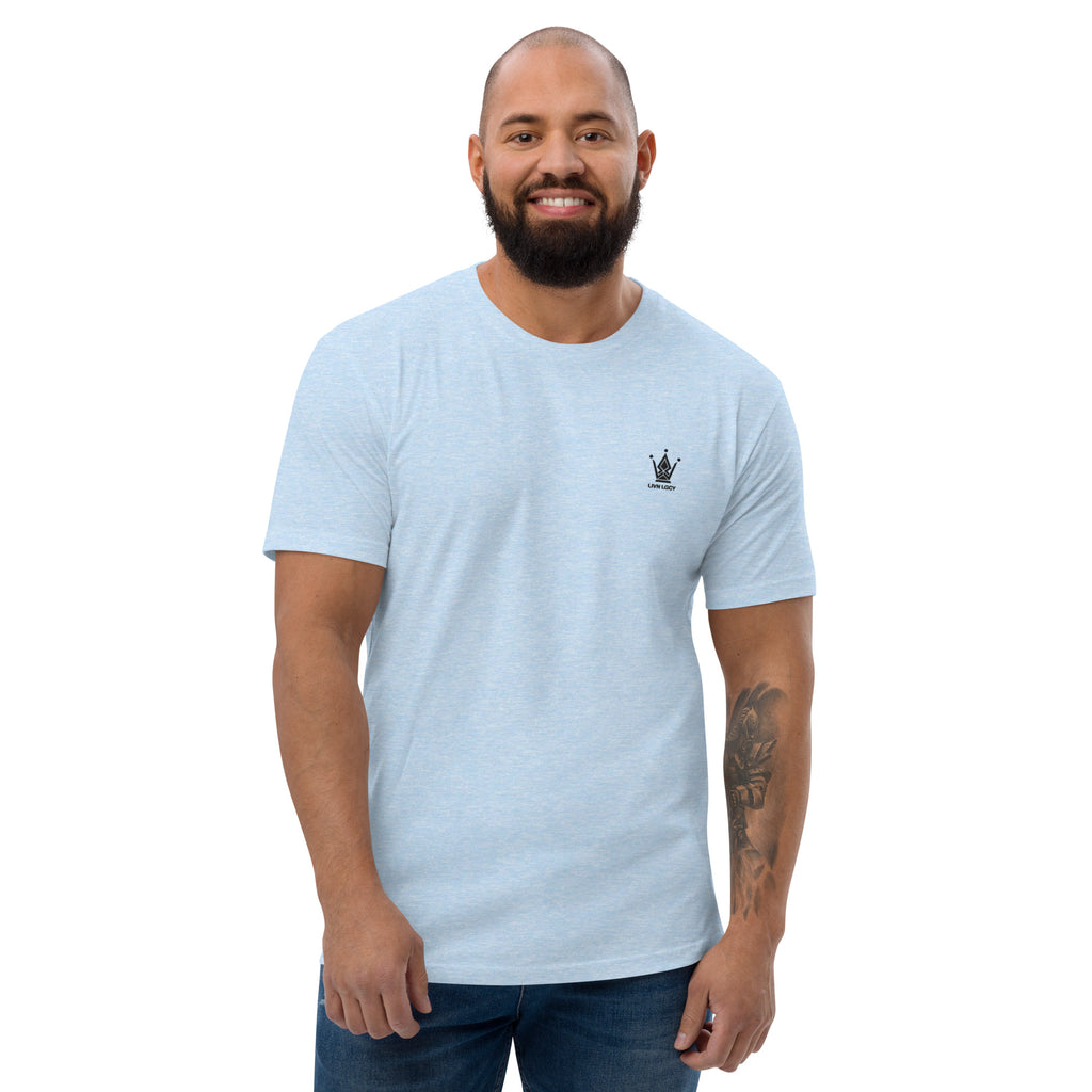 Sky Blue Fitted Emblem Tee