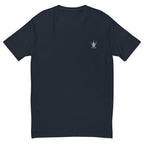 Marble Navy Fitted Emblem Tee