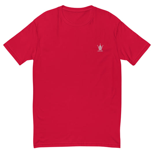 Radiant Red Fitted Emblem Tee