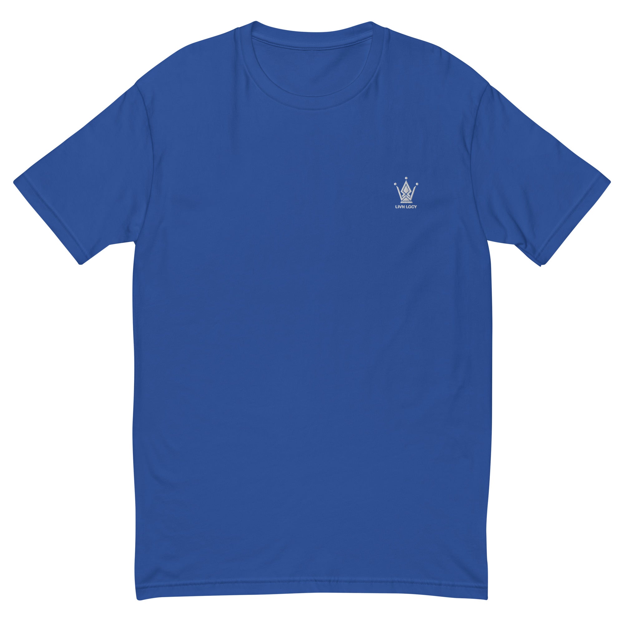 Ocean Blue Fitted Emblem Tee