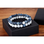 Couples Natural Stone Beaded Bracelet