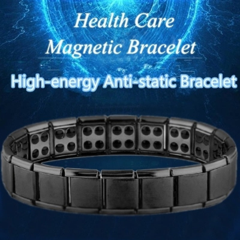 Black Stainless Steel Germanium Magnetic Bracelet