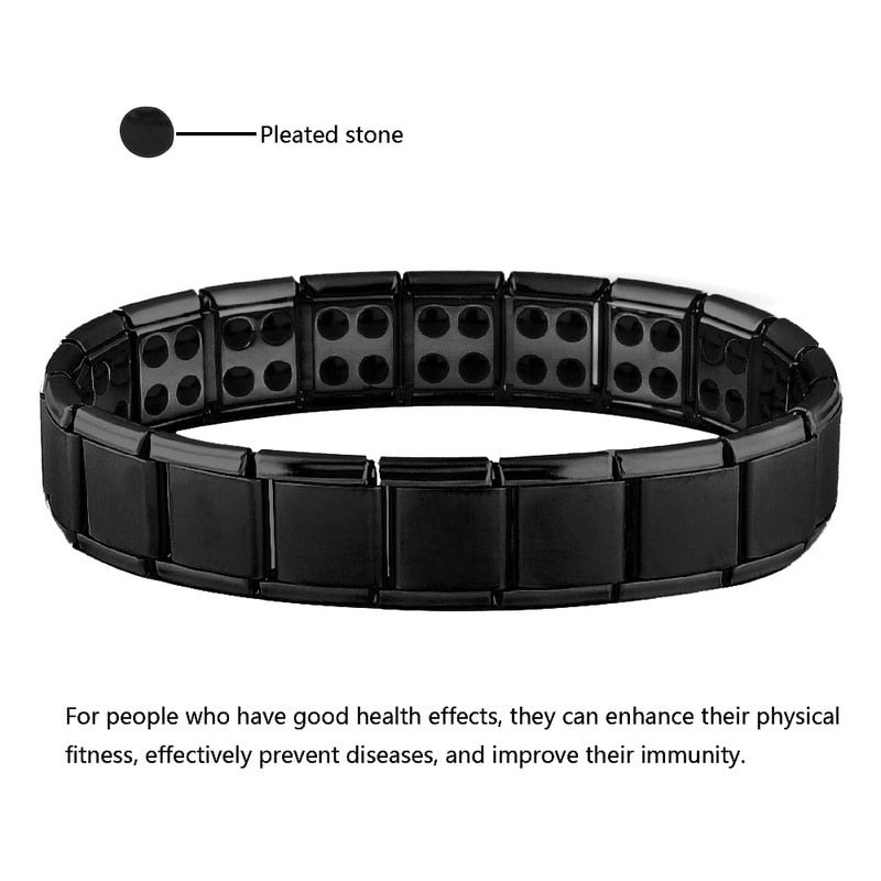 Black Stainless Steel Germanium Magnetic Bracelet