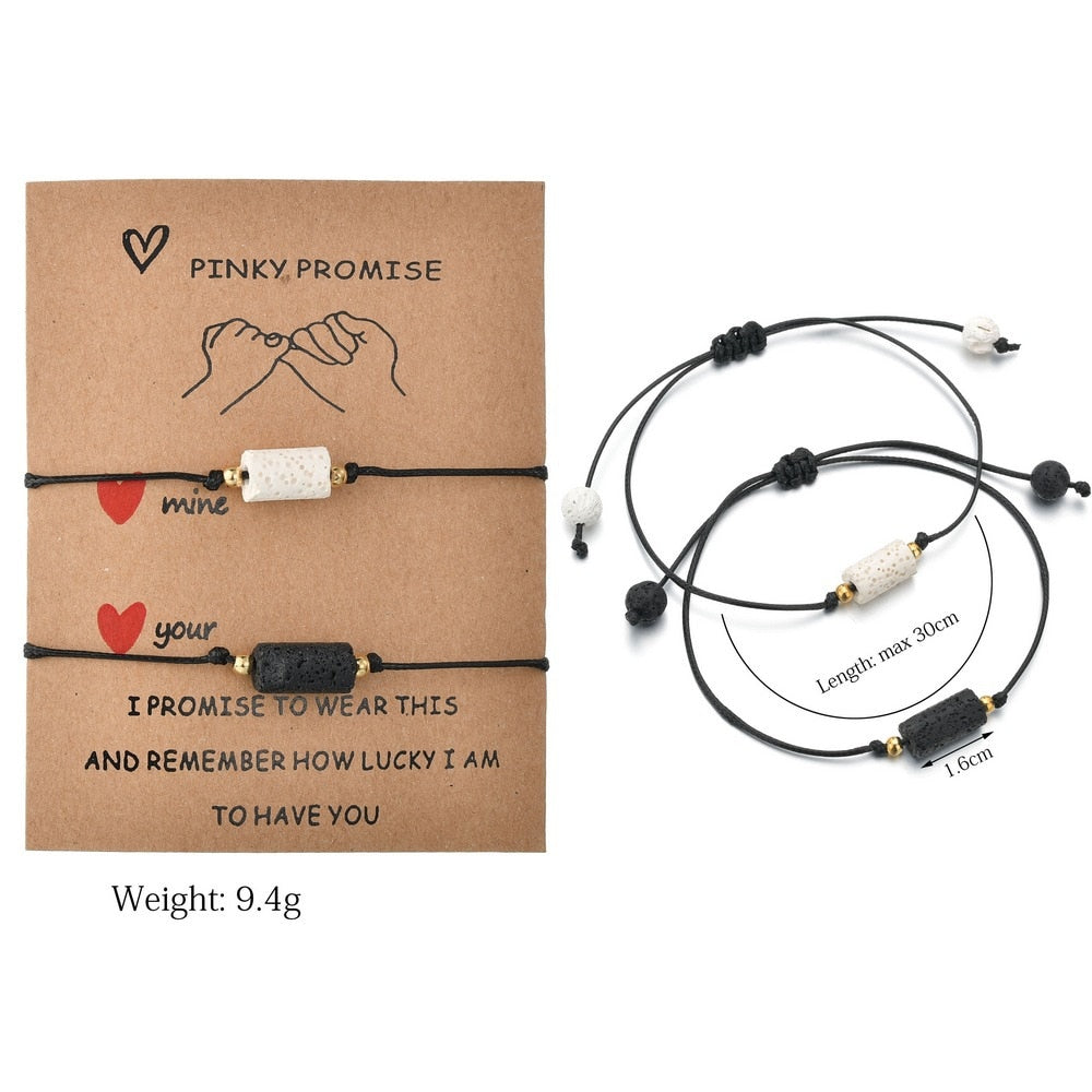 Simple Friendship Couples 2 Piece Bracelet Sets