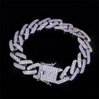 Men's Bracelet 2Row Cuban Bracelet Iced Out