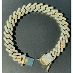 Men's Bracelet 2Row Cuban Bracelet Iced Out