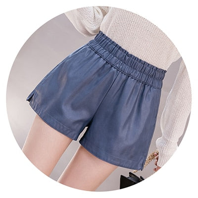 Wide Leg Biker Shorts