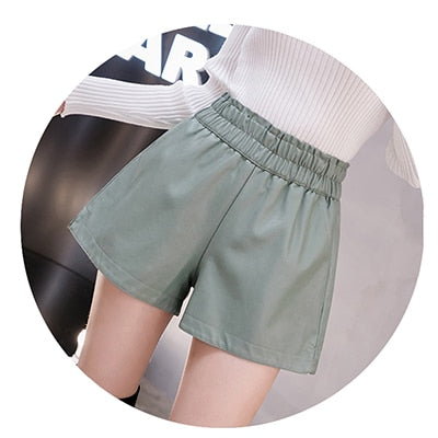 Wide Leg Biker Shorts