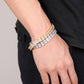14K White Gold Square Stone 12mm Tennis Bracelet