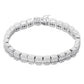14K White Gold Square Stone 12mm Tennis Bracelet