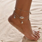 Shell Heart Summer Anklets