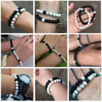 Couples Natural Stone Beaded Bracelet