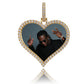 Iced Heart Pendant With Rope Chain