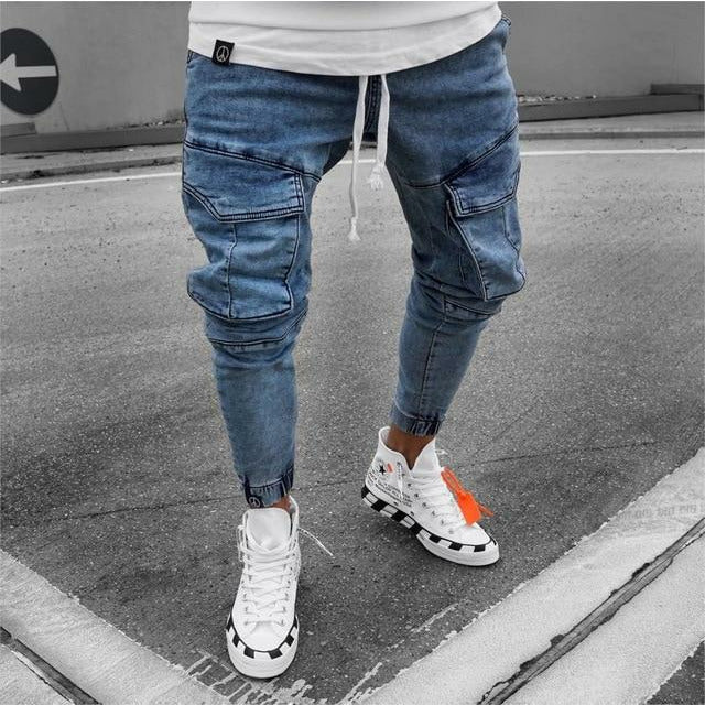 Slim Fit Denim Jeans With Side Pockets