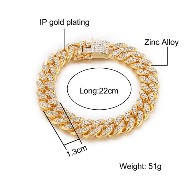 Iced Out Cuban Miami Link Bracelets