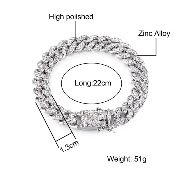 Iced Out Cuban Miami Link Bracelets