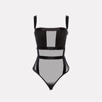 Casual Mesh Strap Bodysuit