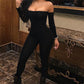 Long Sleeve Off Shoulder Jumpsuits