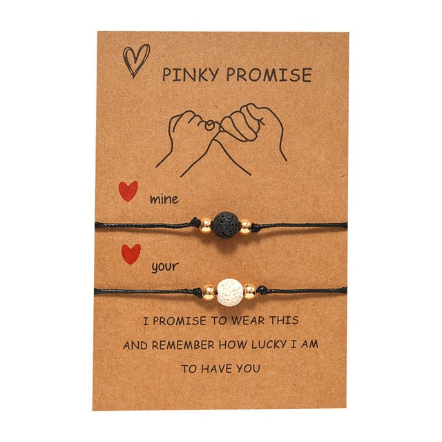 Simple Friendship Couples 2 Piece Bracelet Sets