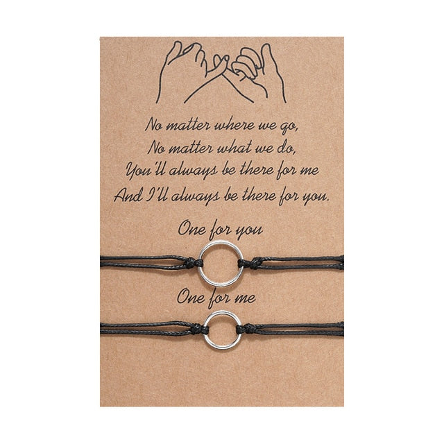 Simple Friendship Couples 2 Piece Bracelet Sets