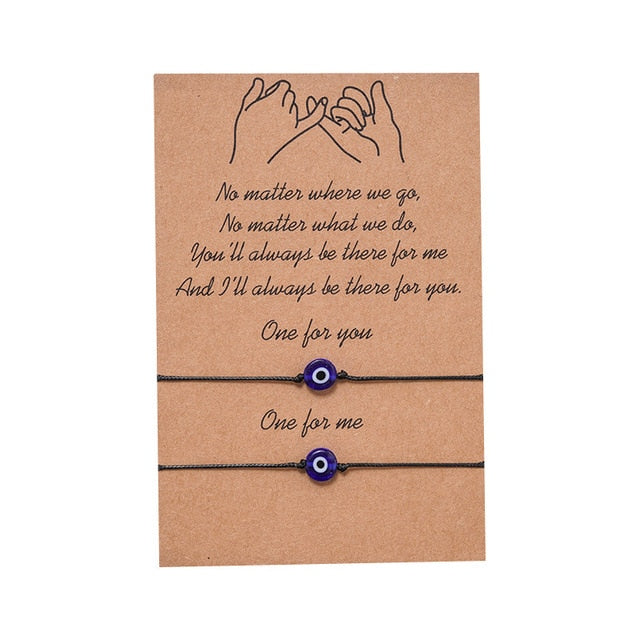 Simple Friendship Couples 2 Piece Bracelet Sets