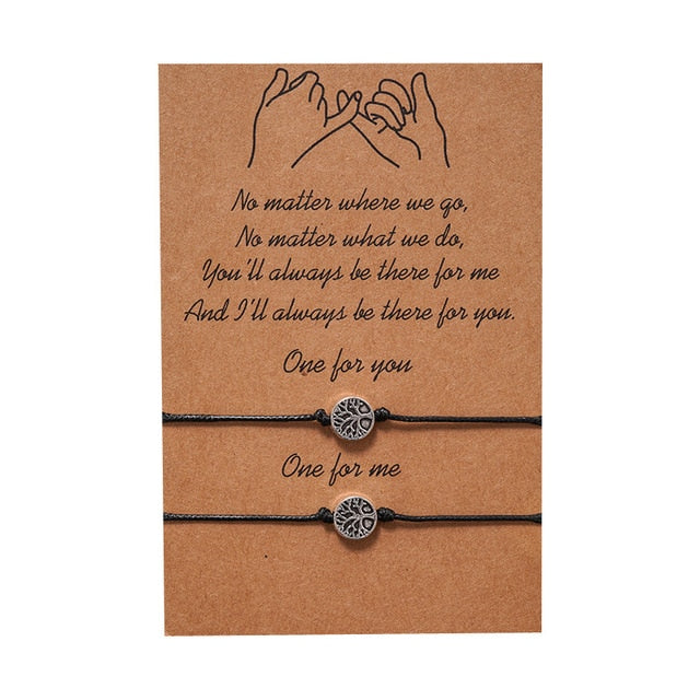 Simple Friendship Couples 2 Piece Bracelet Sets